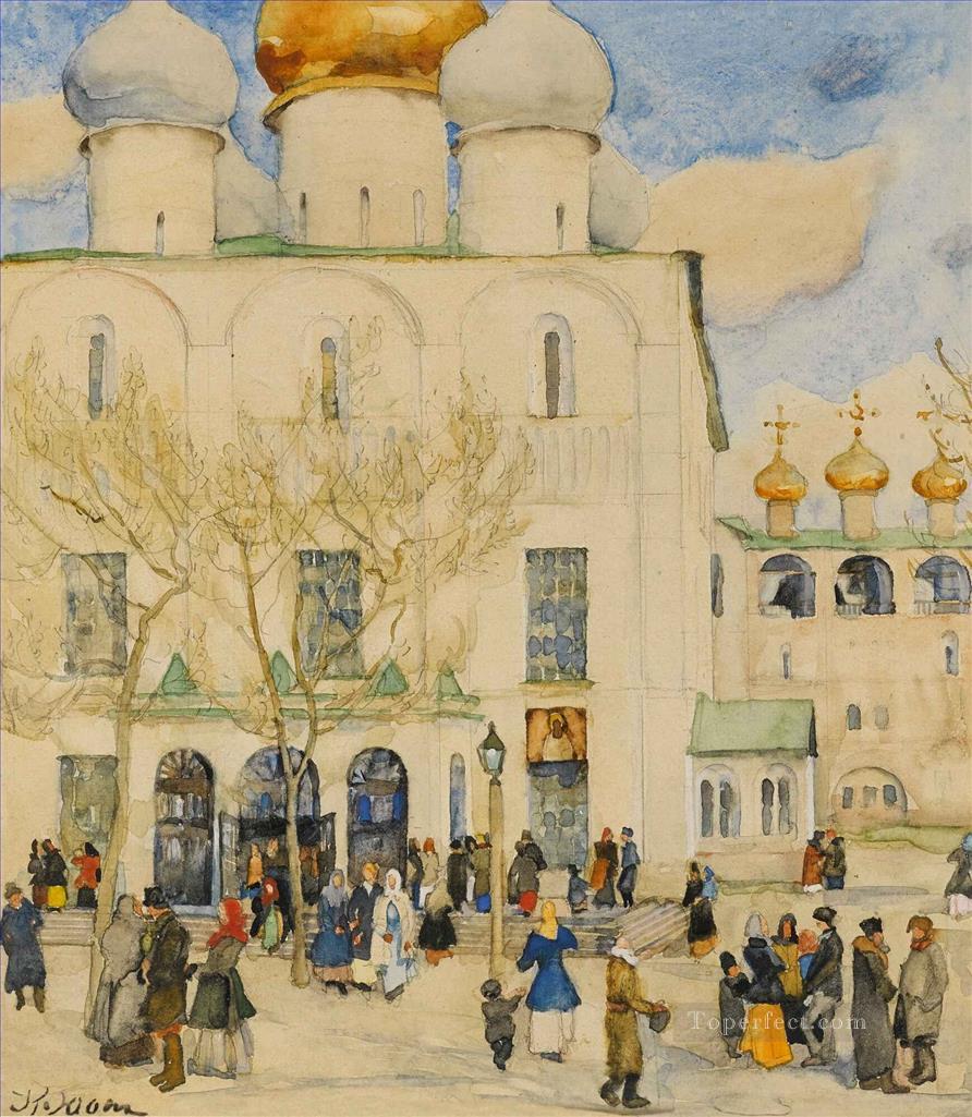 FIRST DAY OF EASTER Konstantin Yuon Oil Paintings